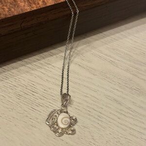 SHIVA SHELL STERLING SILVER NECKLACE